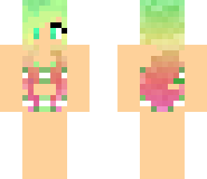 rainbow hair bikini