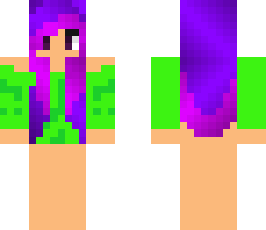 pink and purple hair and outfit unfinished