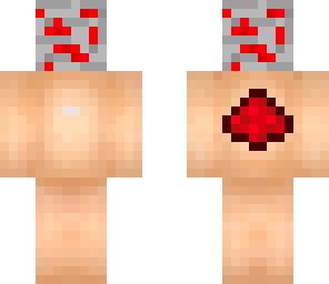 redstone head template with skin tone 2