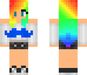 rainbow hair girl