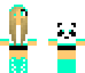 green panda girl