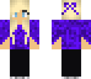 black pants purple shirt