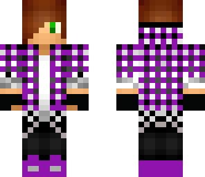 purple checkered boy