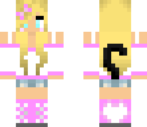 cute pink cat girl