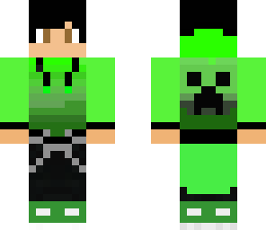green hoodie