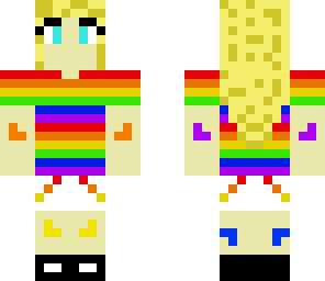 rainbow blonde girl with heart tattoos