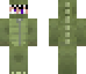 updated kid in a dinosaur costume