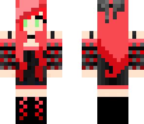 red emo girl