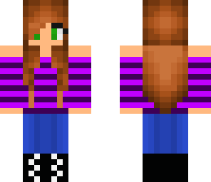 purple stripey girl