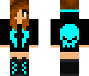 edited skull girl
