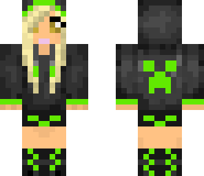 green creeper hoodie girl