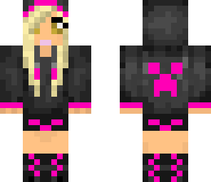 pink creeper hoodie girl