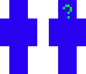blue guy with a question mark