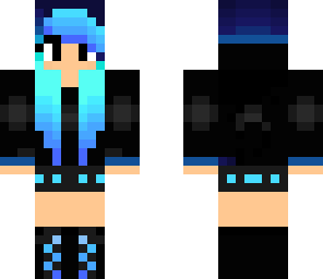 black end blu girl