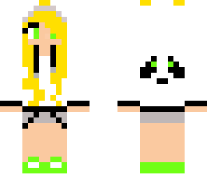 green panda girl