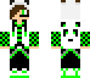 gamer panda teen green