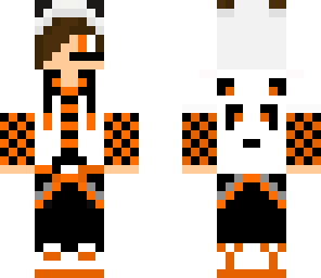 gamer panda teen orange