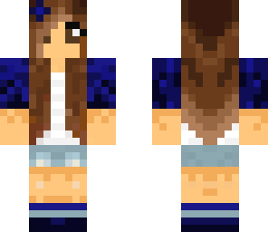 girl in a blue tee