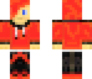 red and orange flame teen
