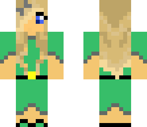 girl in green dress