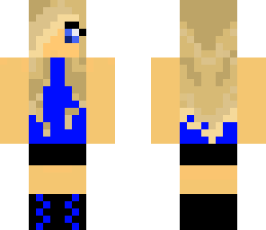 blue and black girl