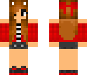 red cute girl