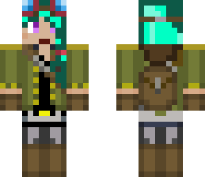 green haired explorer
