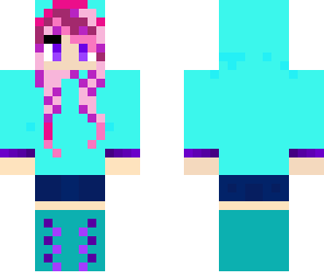 sweet blue and pink girl