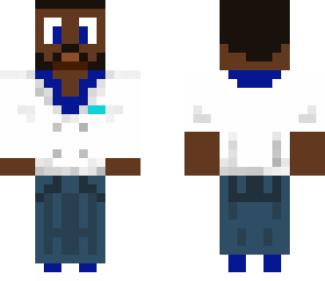white and blue suit