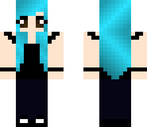 blue haired girl