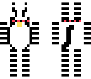 black and white cat villager