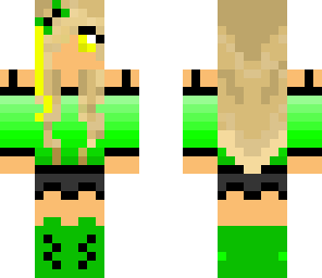 cute awesome girl green