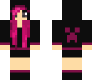 pink black hooded ll different shoes ll