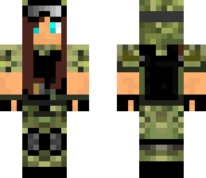 brunet army girl