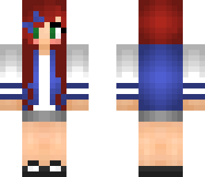 school girl blue jacket