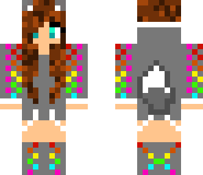 rainbow wolf girl