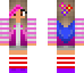 swimming rainbow girl