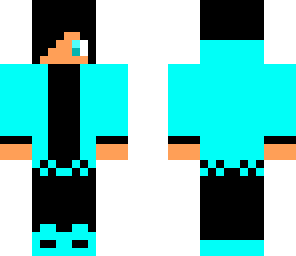 teen boy with cyan
