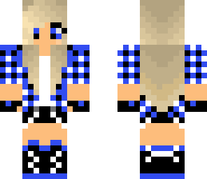blonde gamergirl in blue
