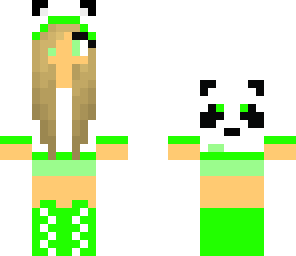 green panda girl