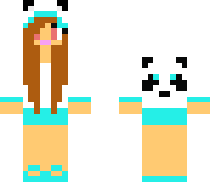 pretty blue panda girl