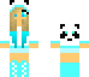 edited blue panda girl