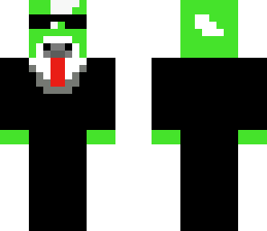 green cow in a tux