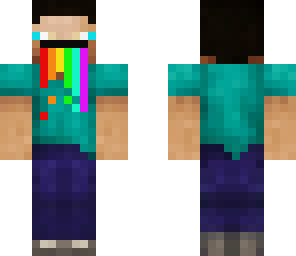 derpy steve  throwing up rainbow