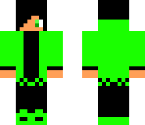 teen boy with green