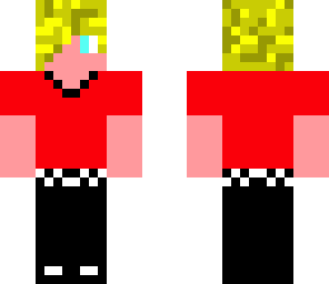 cool blonde boy red t-shirt