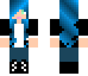 cool blue haired girl