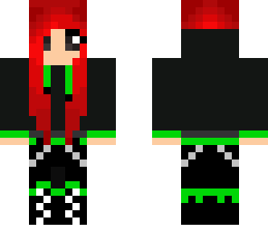green hoodie girl