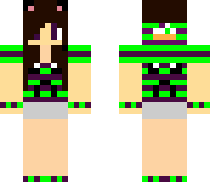 striped creeper cat cupcake girl