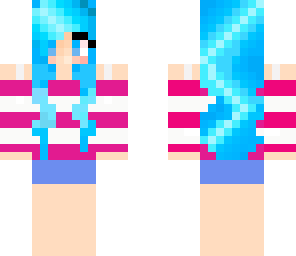 neon blue girl
